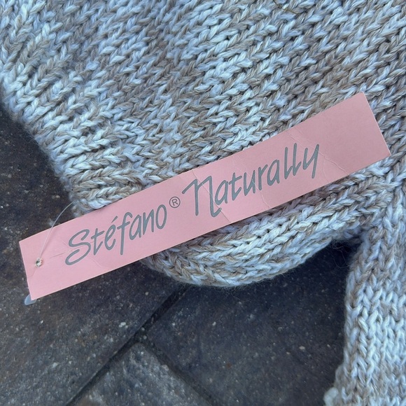 Vintage Handknit Ramie Blend Short Sleeve Sweater Women Medium Casual NWT - Picture 7 of 7